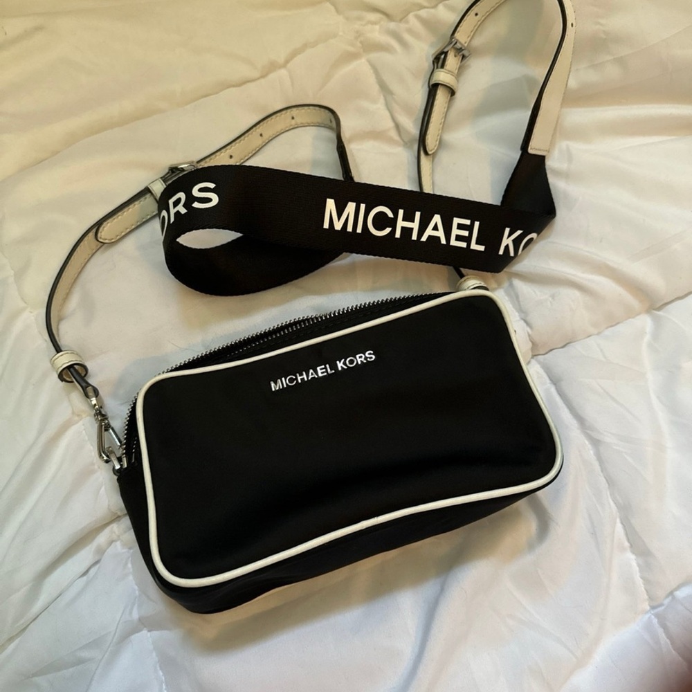 Michael Kors Black and White mini crossbody bag